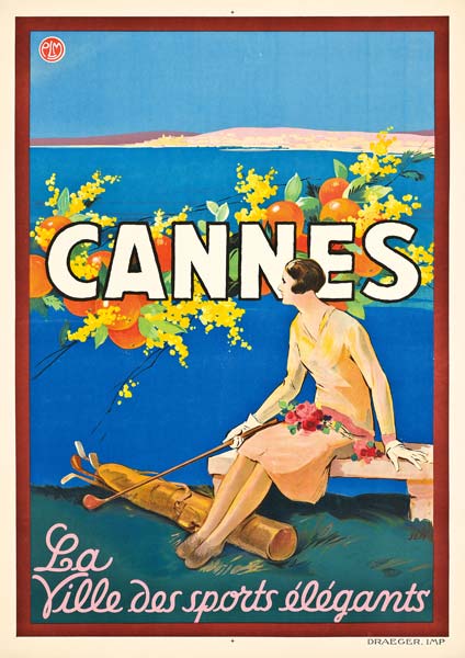 Poster advertising Cannes, von Sem