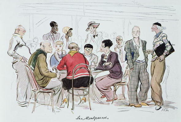 Les Montparnos, 1929 (colour litho) von Sem