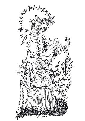 Illustration zum Essay "Die blaue Rose" von S. Makowski 1907