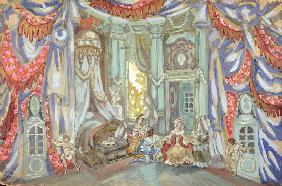 Stage Design for the Marriage of Figaro by Beaumarchais 1915