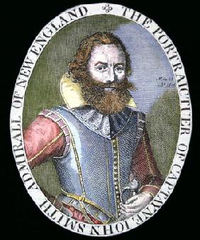 Captain John Smith (1580-1631) (coloured engraving) 1865