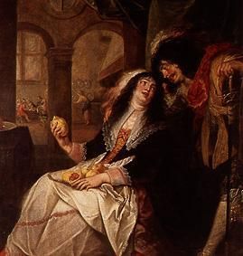 Dame und Kavalier in einer Schenke von Simon de Vos