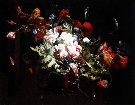 Still Life of Flowers on a Ledge von Simon Peeterz Verelst