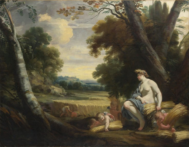 Ceres und die erntenden Putten von Simon Vouet