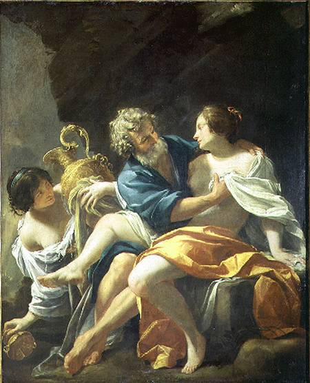 Lot and his Daughters von Simon Vouet