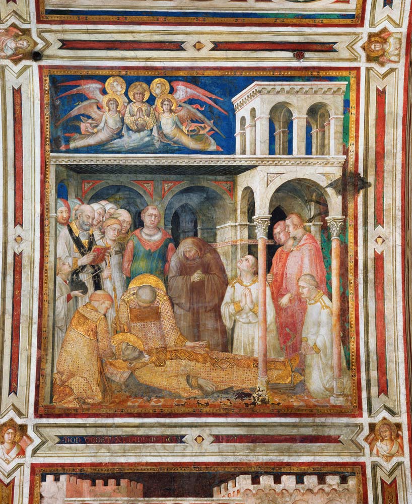 The Death of St. Martin, from the Life of St. Martin von Simone Martini