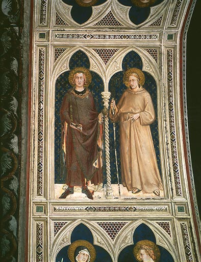 Die Heiligen Ludwig IX. und Ludwig von Toulouse von Simone Martini
