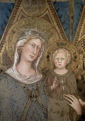 Maesta, detail of the Madonna and Child, 1315 (fresco) (detail of 51591 and 79367) 1792