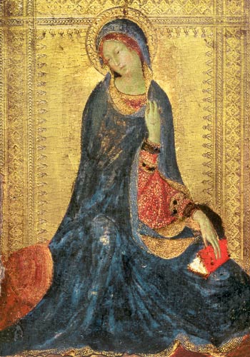 Virgin Annunciate, right hand panel of diptych von Simone Martini