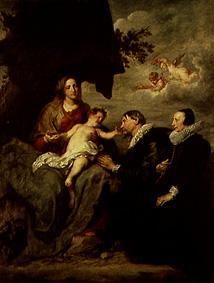 Madonna mit Stifterehepaar von Sir Anthonis van Dyck