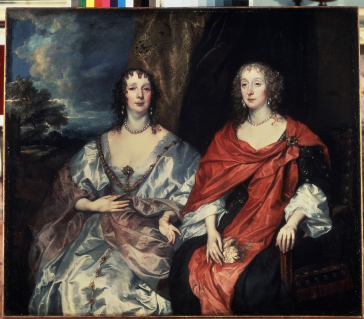 Porträt Anna Dalkeith, Gräfin von Morton und Anne Kirke, Hofdamen der Königin Henrietta Maria von Sir Anthonis van Dyck