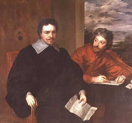 Thomas Wentworth, Earl of Strafford (1593-1641) and his Secretary, Sir Philip Mainwaring (1589-1661) von Sir Anthonis van Dyck