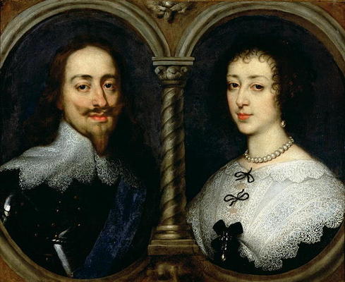Charles I of England (1600-49) and Queen Henrietta Maria (1609-69) (oil on canvas) von Sir Anthony van Dyck