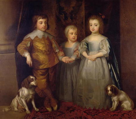 Prince Charles, Prince James and Princess Mary (oil on canvas) von Sir Anthony van Dyck