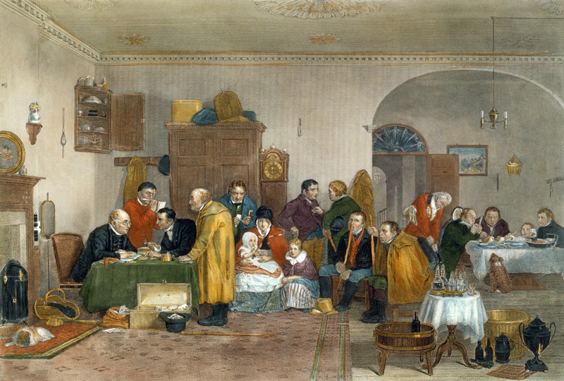 Rent Day, engraved by Abraham Raimbach (1784-1868) von Sir David Wilkie
