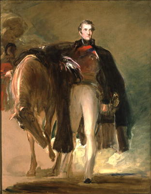 The Duke of Wellington and his Charger `Copenhagen' von Sir David Wilkie