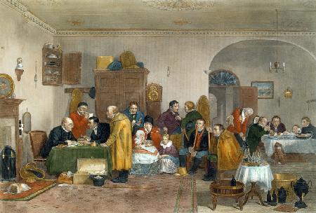Rent Day, engraved by Abraham Raimbach (1784-1868) 1817