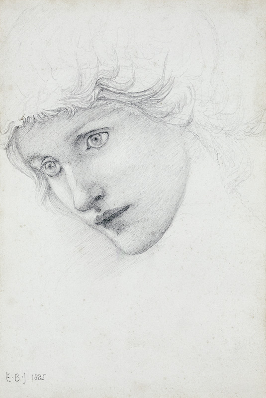 Study for the Head of a Mermaid von Sir Edward Burne-Jones