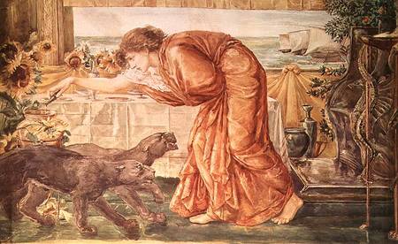 Circe Pouring Poison into a Vase and Awaiting the Arrival of Ulysses von Sir Edward Burne-Jones