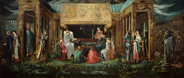 Der Schlaf des König Artus in Avalon von Sir Edward Burne-Jones