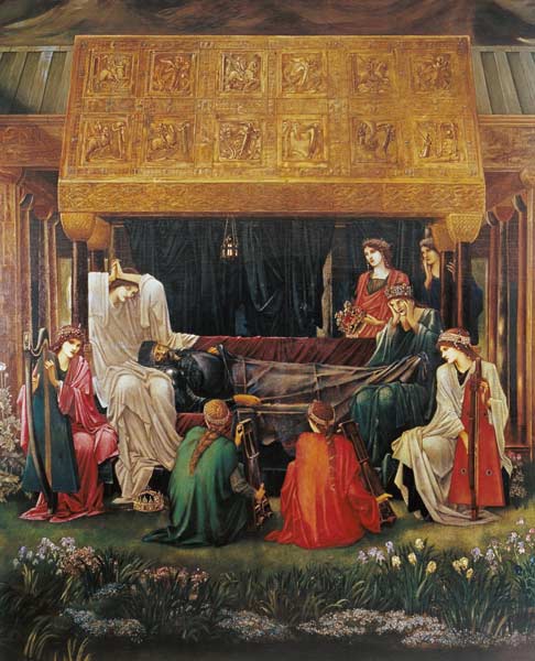 The last sleep of Arthur in Avalon von Sir Edward Burne-Jones