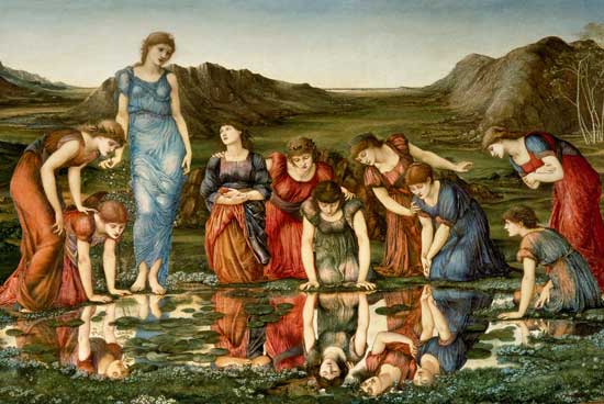 Der Spiegel der Venus (Ausschnitt) von Sir Edward Burne-Jones