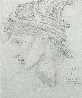 Study for Nimue for 'Merlin and Nimue' 1870