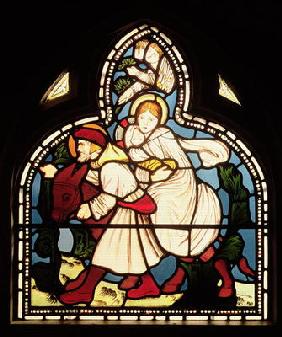 The Flight into Egypt, 1862 (stained glass) 19th
