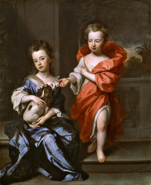 Two Children, perhaps of the Howard Family von Sir Godfrey Kneller