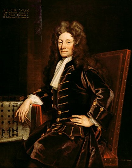 Portrait of Sir Christopher Wren (1632-1723) 1711 von Sir Godfrey Kneller