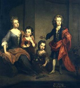 Richard Boyle, 3rd Earl of Burlington, as a boy, with his sisters Elizabeth, Juliana and Jane c.1700