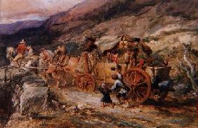 Stage Coach of the Last Century 1855  &