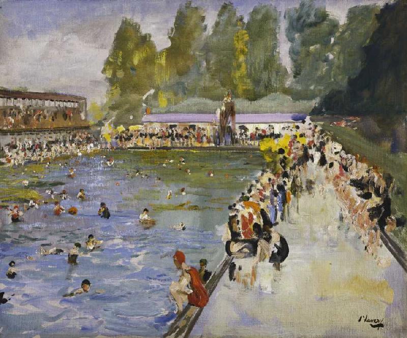 Im Schwimmbad (Chiswick Baths) von Sir John Lavery