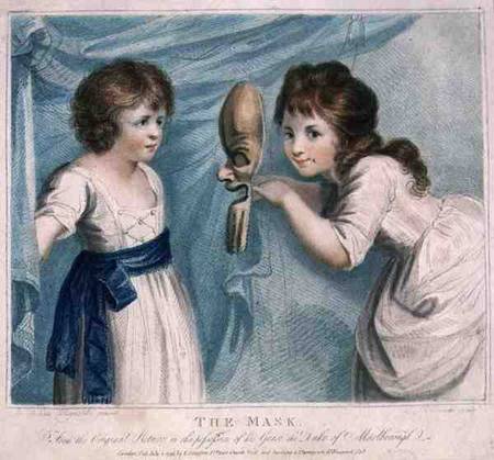 The Mask, engraved by Luigi Schiavonetti (1765-1810), pub. by T. Simpson and Darling & Thompson, 179 von Sir Joshua Reynolds