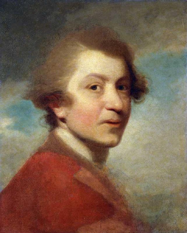 Selbstbildnis in der roten Jacke eines Doktor der Rechtswissenschaften (unvollendet). von Sir Joshua Reynolds