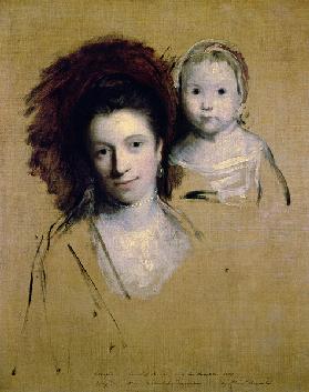 Georgiana, Countess Spencer and her Daughter Lady Georgiana, Afterwards Duchess of Devonshire 1759