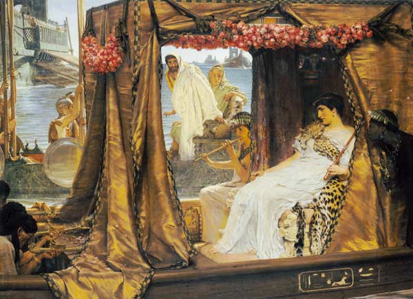 Die Begegnung von Antonius und Kleopatra. von Sir Lawrence Alma-Tadema