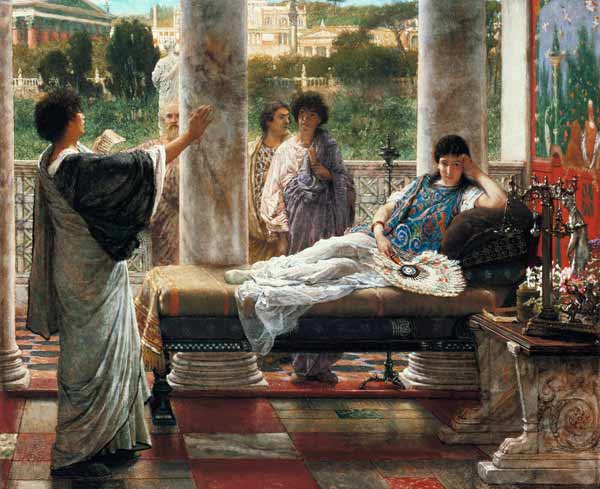 Anacreon Reading his Poems at Lesbia's House von Sir Lawrence Alma-Tadema