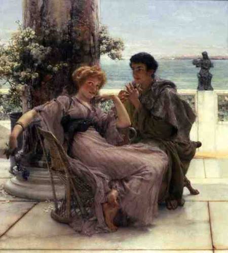 Courtship (The Proposal) von Sir Lawrence Alma-Tadema