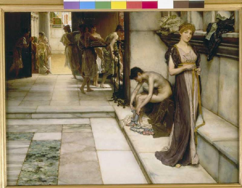 Im Apodyterium der Thermen in Rom. von Sir Lawrence Alma-Tadema