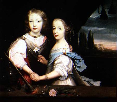 Portrait of Winston and Arabella (1648-1730) Churchill, children of Sir Winston Churchill von Sir Peter Lely