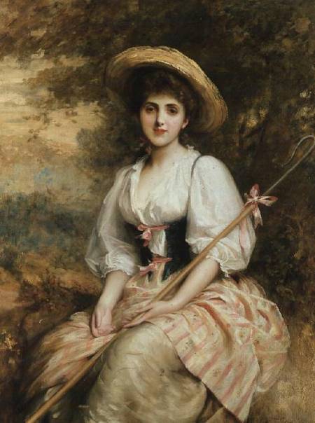 Mrs. Stuart M. Samuel as Phyllida, The Shepherdess von Sir Samuel Luke Fildes