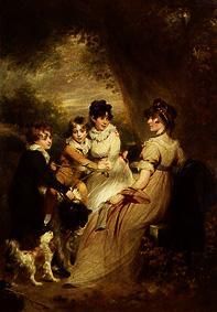 Mrs.Raymond Symonds mit ihren Kindern von Sir William Beechey