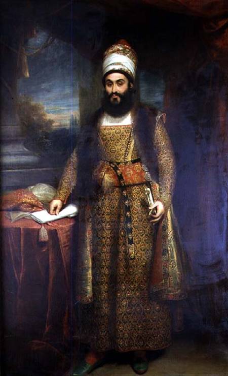 Portrait of Mirza Abul Hassan, Persian Ambassador (1785-1880) Sent by the King of Persia to England von Sir William Beechey