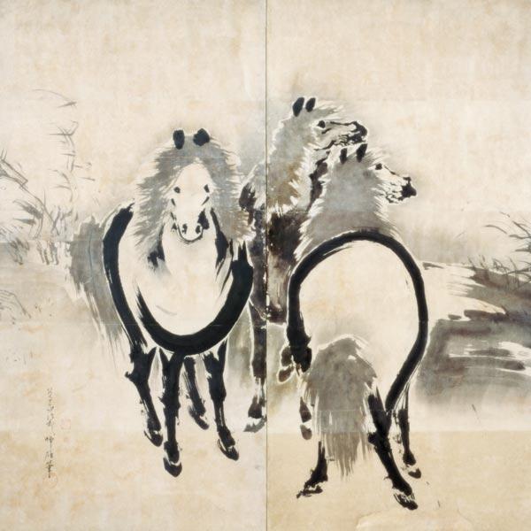 Horses, Japanese, Edo period c.18th cen
