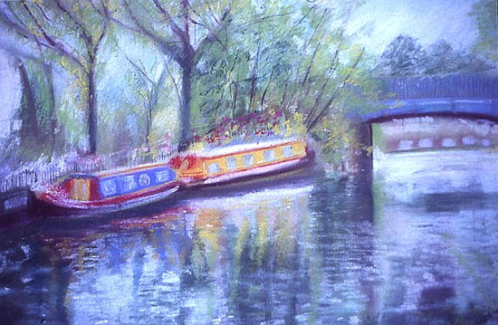Little Venice, Regent''s Canal, 1996 (oil on canvas)  von Sophia  Elliot