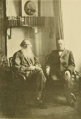 Lew Tolstoi mit dem berühmten Anwalt Anatoli Koni (1844-1927)