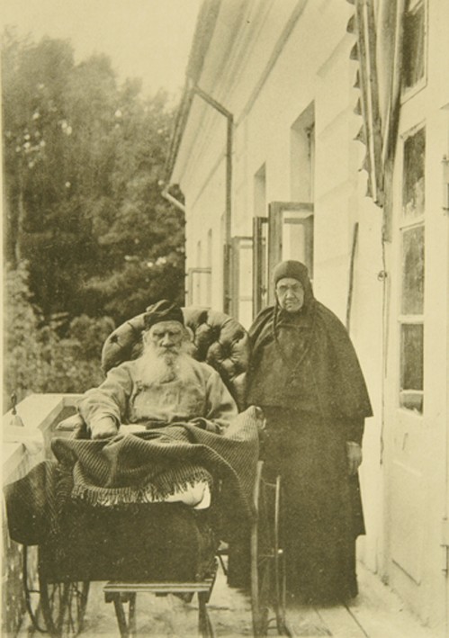 Lew Tolstoi mit seiner Schwester Maria Nikolajewna (1830-1912) von Sophia Andreevna Tolstaya