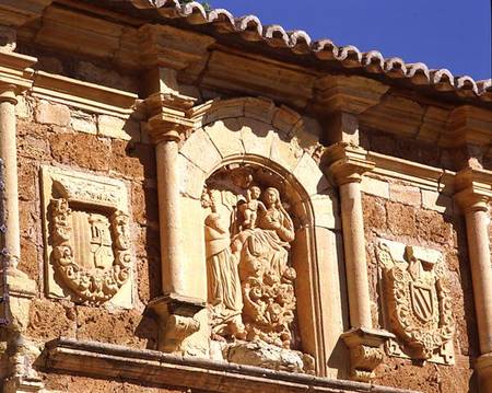 Detail from the facade of the church founded in 1194 and moved to its present site in 1218 von Spanish School