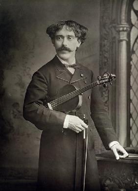 Pablo de Sarasate y Navascues (1844-1908), Spanish violinist and composer, portrait photograph (b/w 